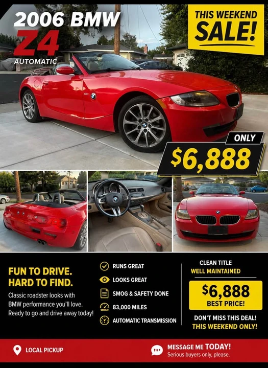 2006 BMW E85 Z4 Roadster - Image 10 of 10
