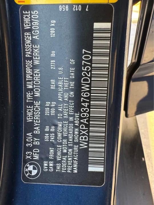 2006 BMW E83 X3 - Image 15 of 20