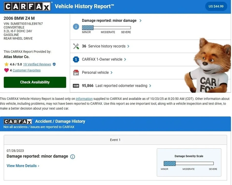 2006 BMW Z4 M Roadster - Image 9 of 13