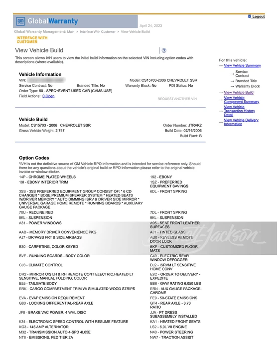 2006 Chevrolet SSR - Image 17 of 20