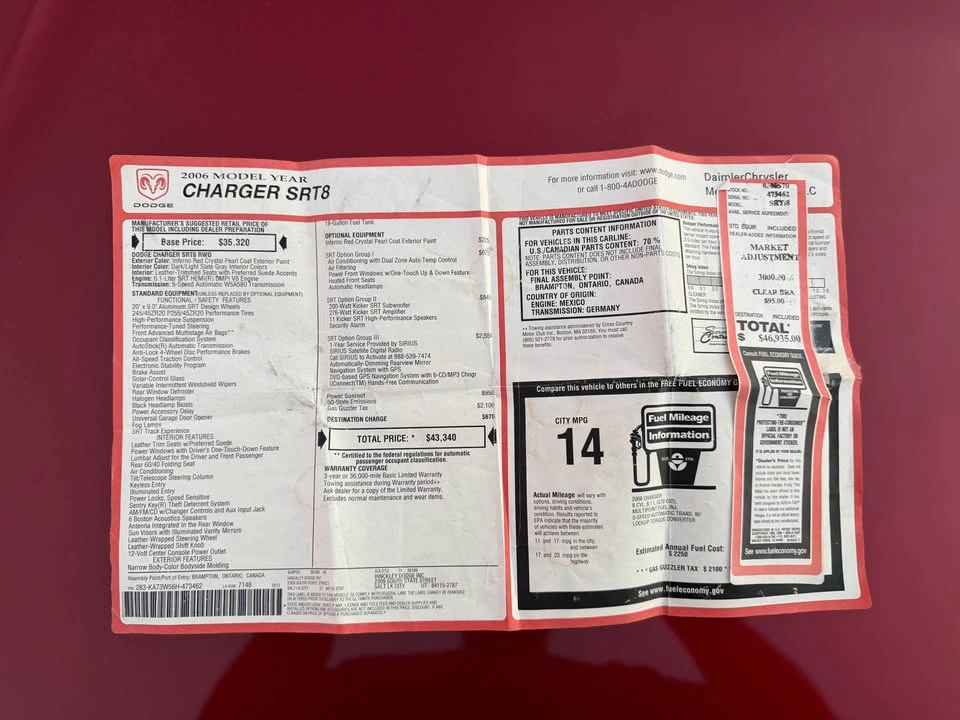 2006 Dodge Charger SRT & 392 6th Gen - Image 13 of 15