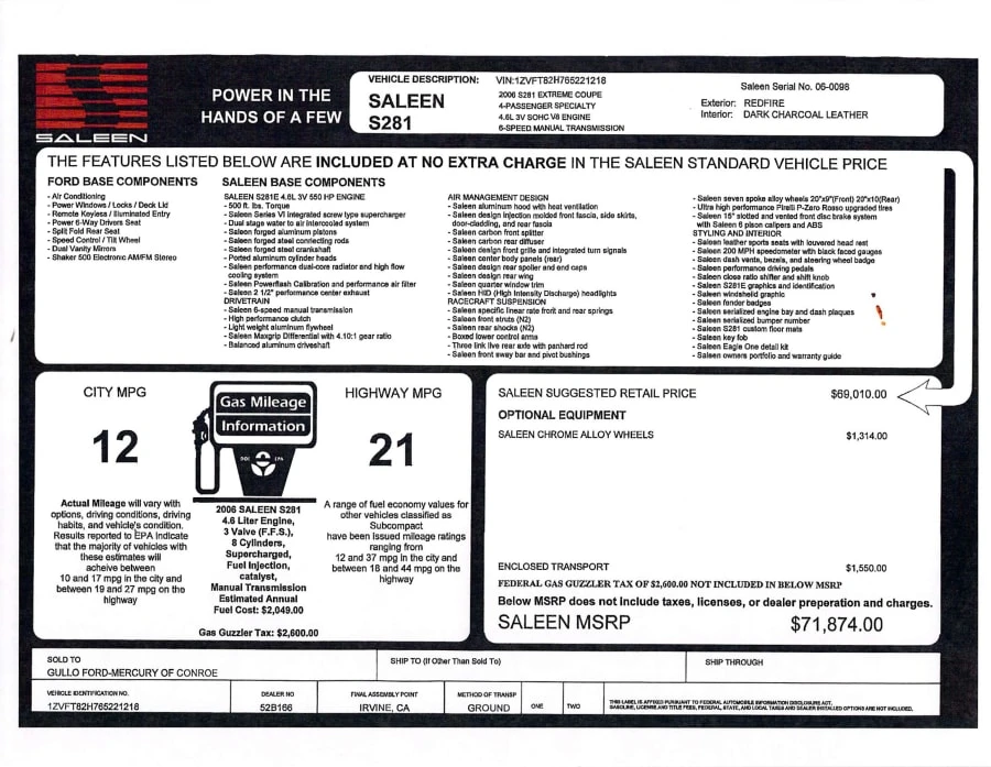 2006 Ford S197 Mustang - Image 14 of 15