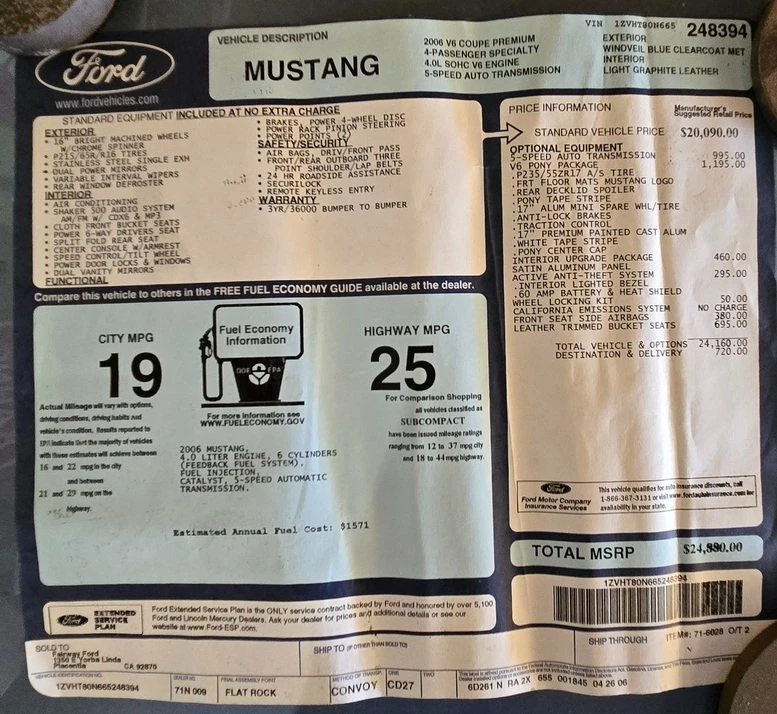 2006 Ford S197 Mustang - Image 12 of 19