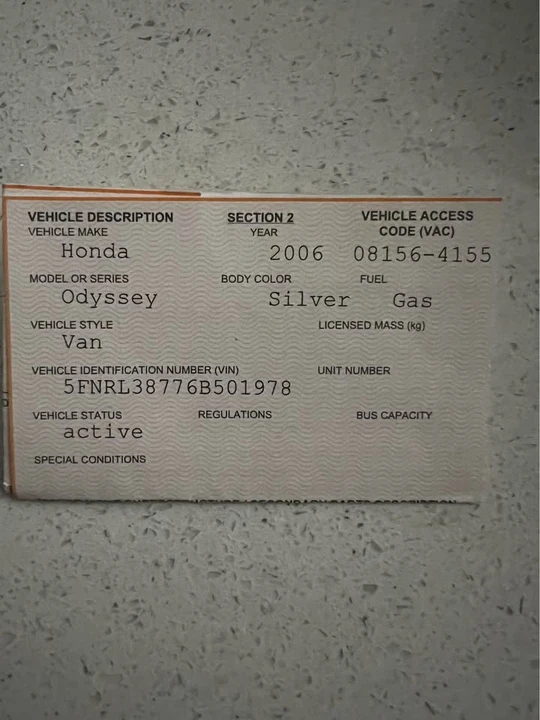 2006 Honda Odyssey - Image 10 of 10