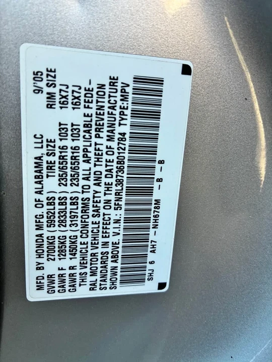 2006 Honda Odyssey - Image 11 of 11