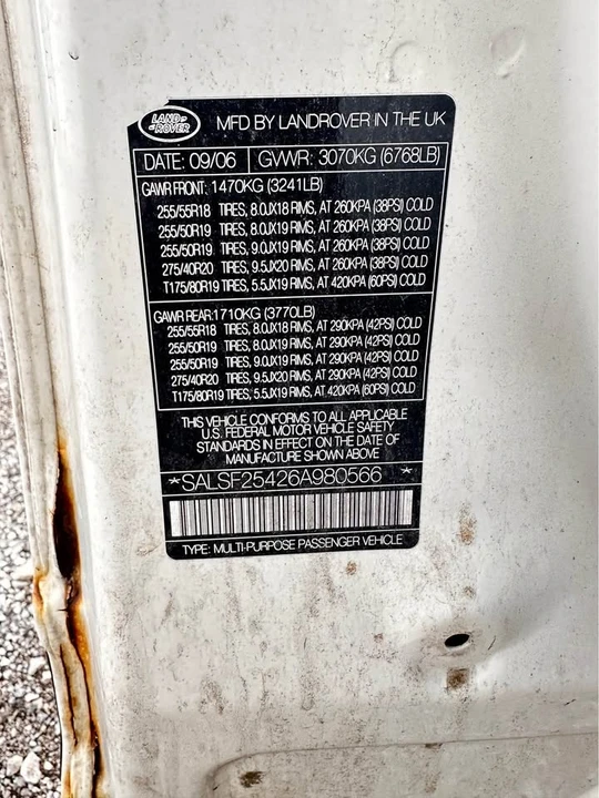 2006 Land Rover Range Rover L322 - Image 3 of 10