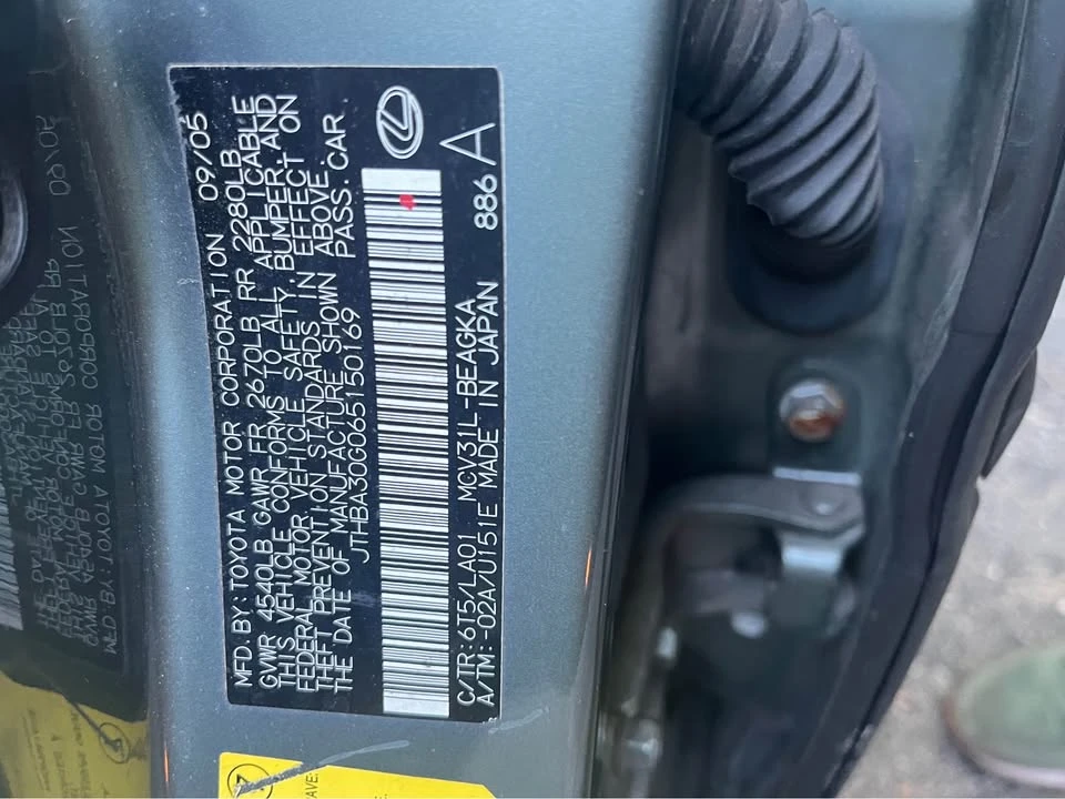 2006 Lexus ES 4th Gen - Image 11 of 11