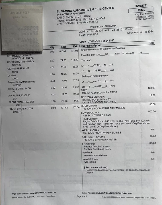 2006 Lexus LS 3rd Gen - Image 11 of 13