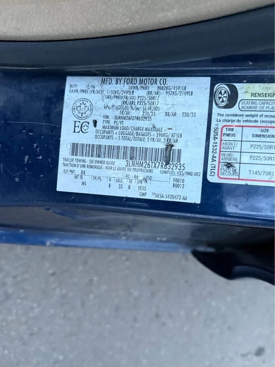 2006 Lincoln MKZ - Image 16 of 16