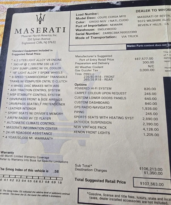 2006 Maserati Coupe - Image 12 of 13