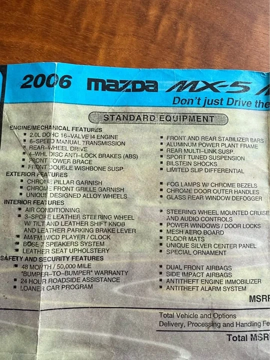 2006 Mazda NC MX-5 Miata - Image 7 of 7