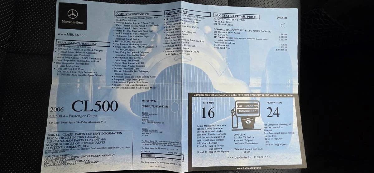 2006 Mercedes-Benz C215 CL-Class - Image 24 of 24