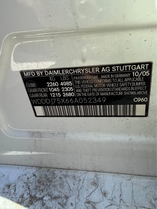 2006 Mercedes-Benz C219 CLS-Class - Image 2 of 2