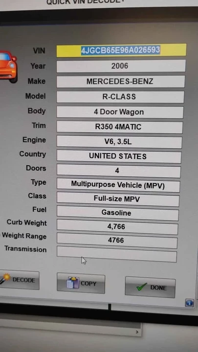 2006 Mercedes-Benz W251 R-Class - Image 9 of 9