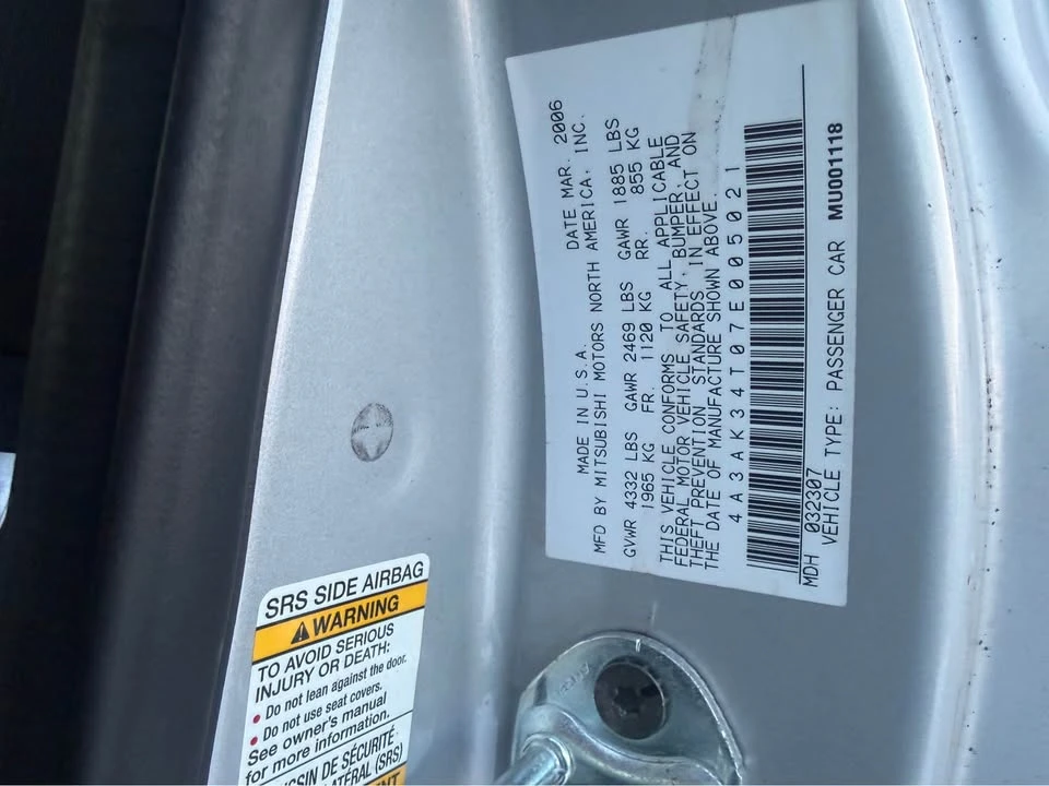 2006 Mitsubishi Eclipse 3rd Gen - Image 6 of 6