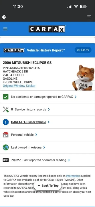 2006 Mitsubishi Eclipse 3rd Gen - Image 9 of 11