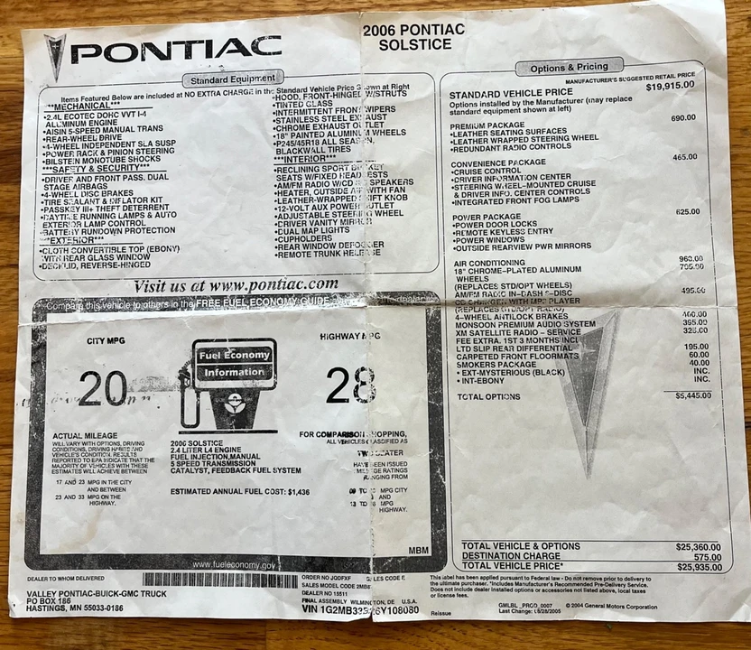 2006 Pontiac Solstice - Image 19 of 23