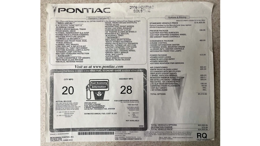 2006 Pontiac Solstice - Image 24 of 26
