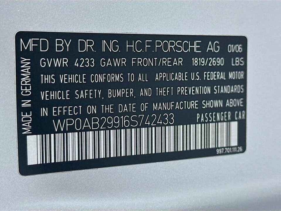2006 Porsche 997 Carrera 4S - Image 18 of 18