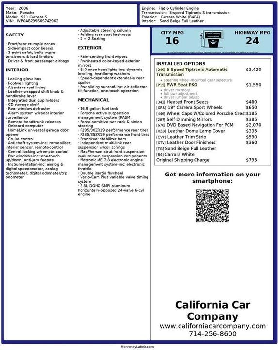 2006 Porsche 997 Carrera S - Image 29 of 29