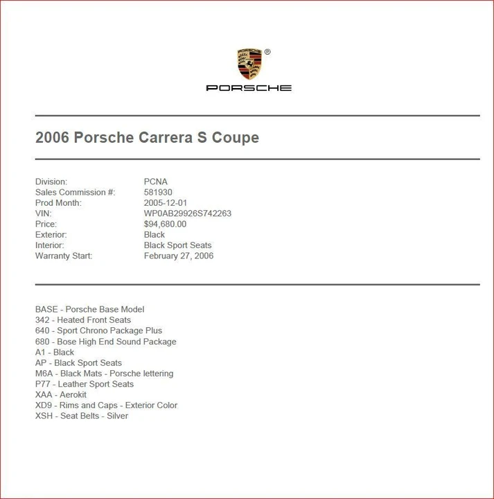2006 Porsche 997 Carrera S - Image 30 of 31