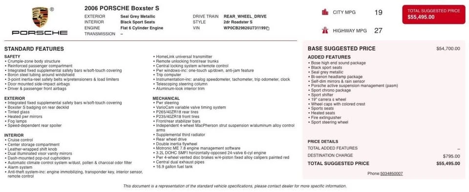 2006 Porsche 987 Boxster - Image 12 of 20