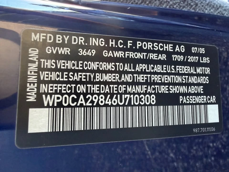 2006 Porsche 987 Boxster - Image 20 of 20