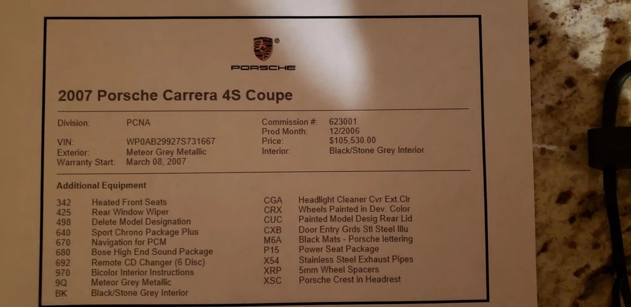 2007 Porsche 997 Carrera 4S - Image 27 of 28