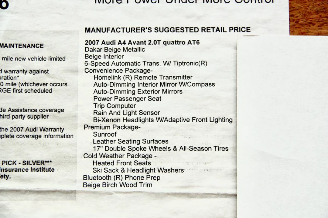 2007 Audi B7 A4 - Image 7 of 7