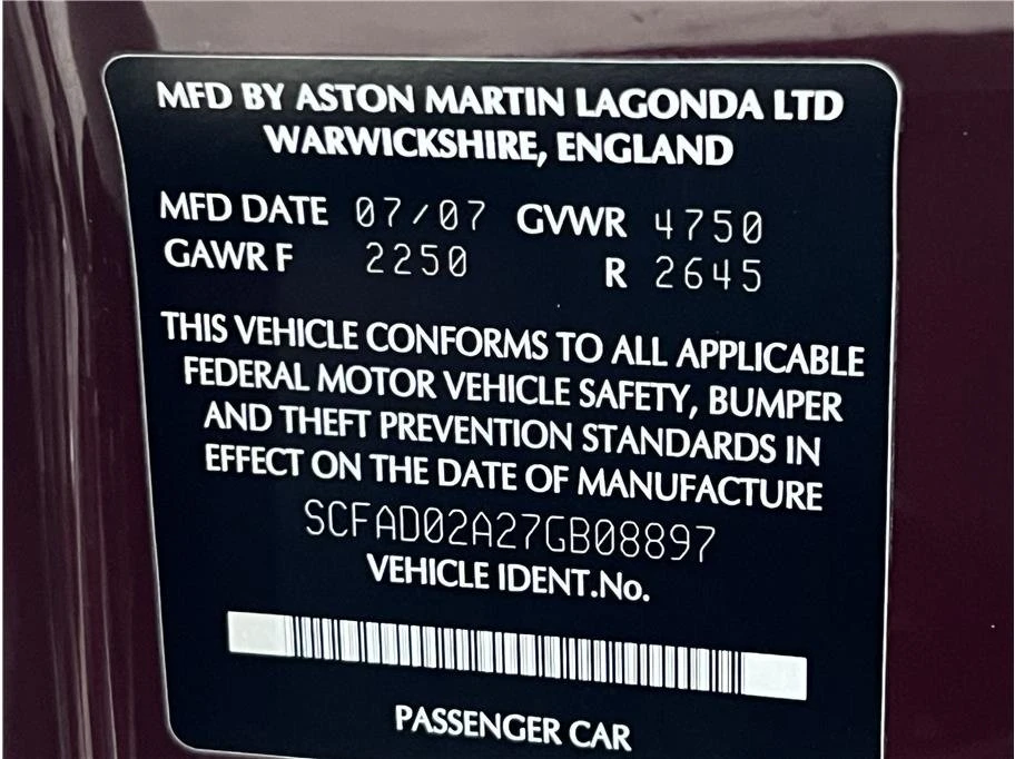 2007 Aston Martin DB9 - Image 18 of 20