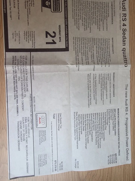 2007 Audi B7 RS4 - Image 14 of 14