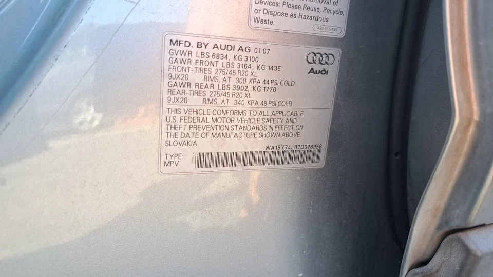 2007 Audi 4L Q7 - Image 13 of 13