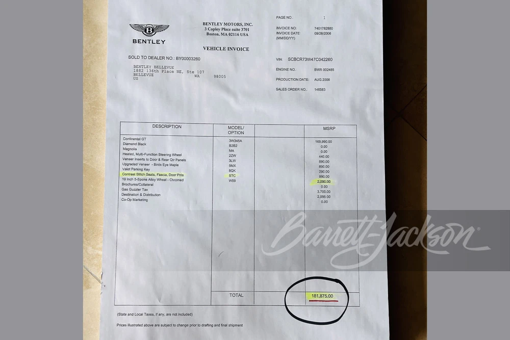 2007 Bentley Continental GT 1st Gen - Image 6 of 10