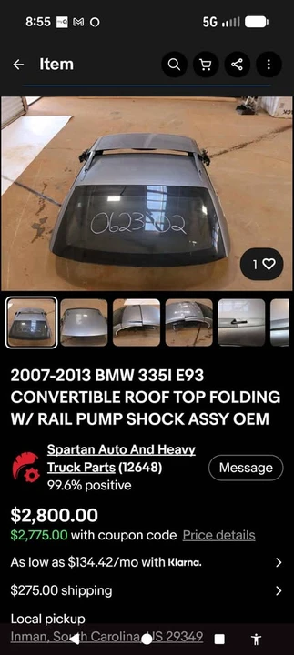 2007 BMW E93 335i Convertible - Image 7 of 8