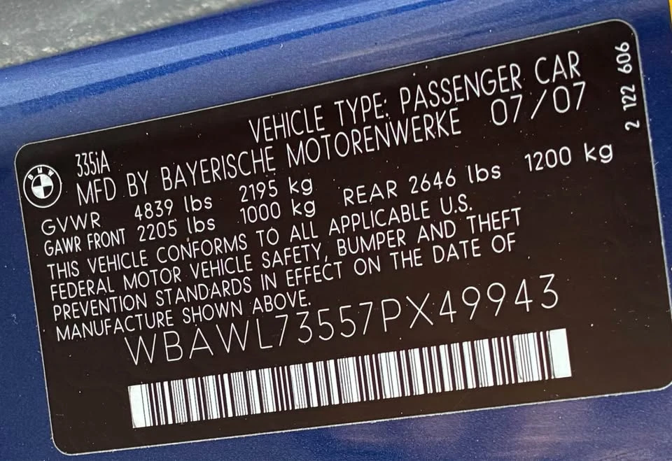 2007 BMW E93 335i Convertible - Image 12 of 12