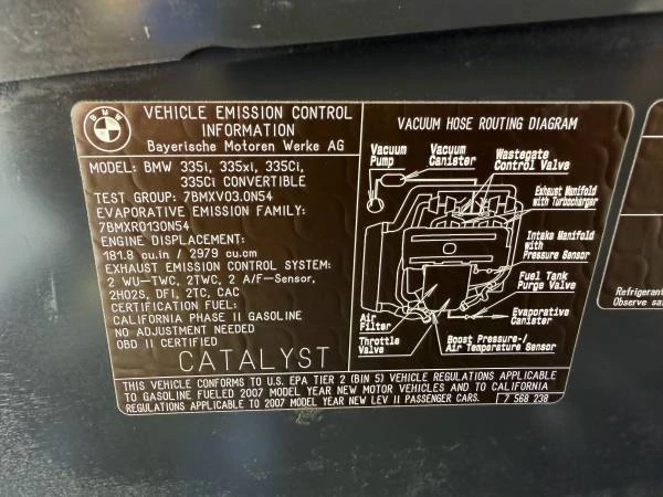 2007 BMW E93 335i Convertible - Image 15 of 21