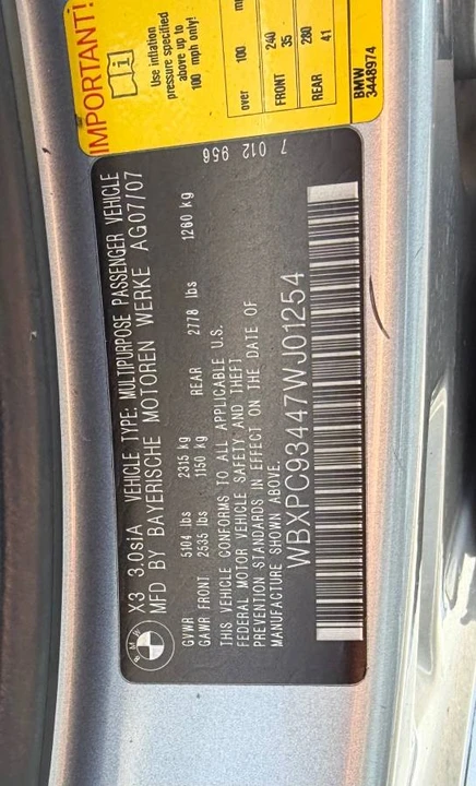 2007 BMW E83 X3 - Image 19 of 19