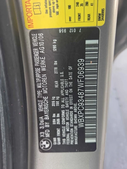 2007 BMW E83 X3 - Image 18 of 20