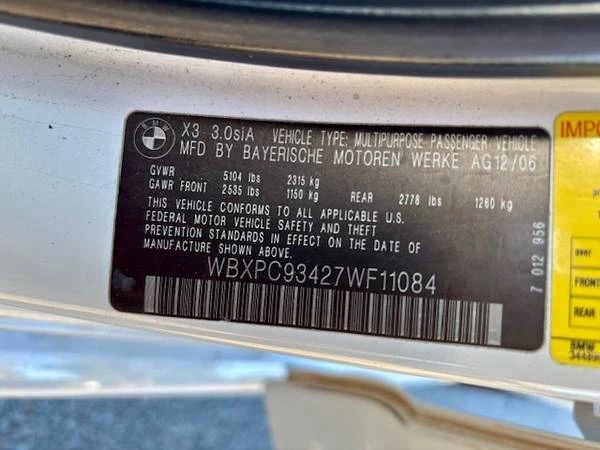 2007 BMW E83 X3 - Image 11 of 15