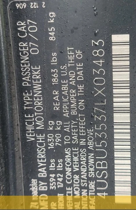 2007 BMW E85 Z4 Roadster - Image 14 of 15