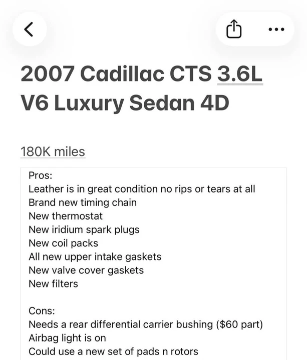 2007 Cadillac CTS 1st Gen - Image 5 of 5
