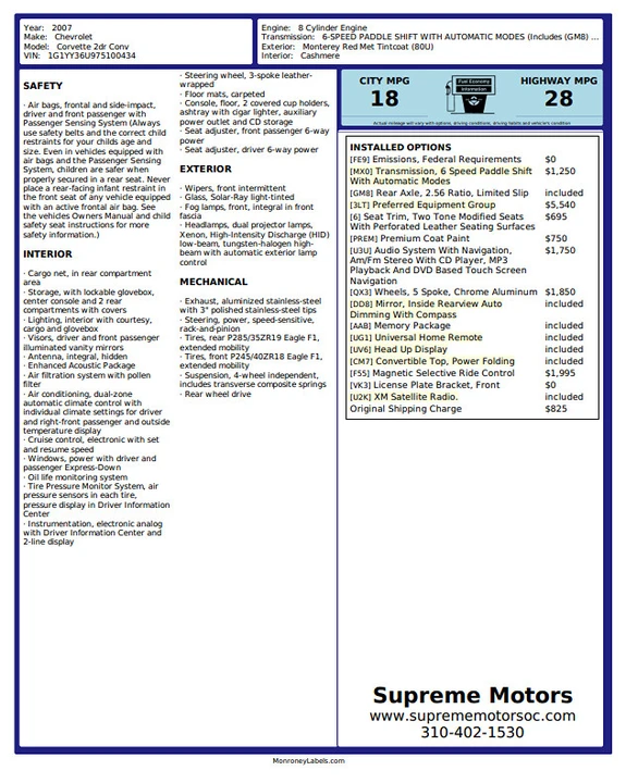 2007 Chevrolet Corvette C6 - Image 17 of 17
