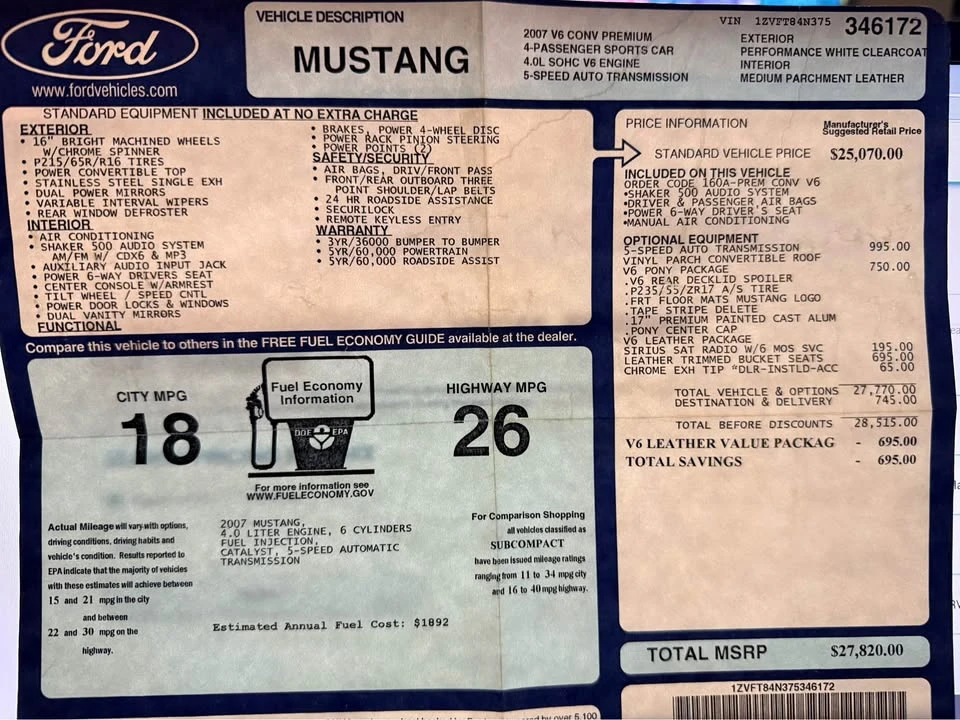 2007 Ford S197 Mustang - Image 12 of 13