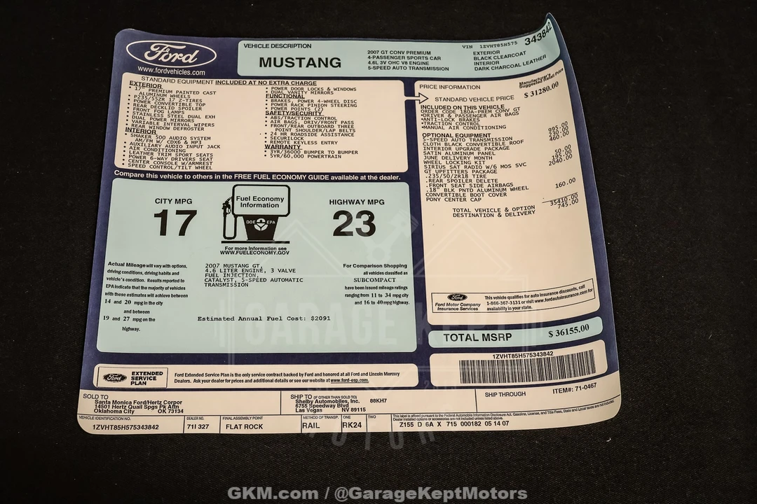 2007 Ford S197 I Shelby Mustang CS6/8 & GT & GT-H & Terlingua - Image 22 of 27