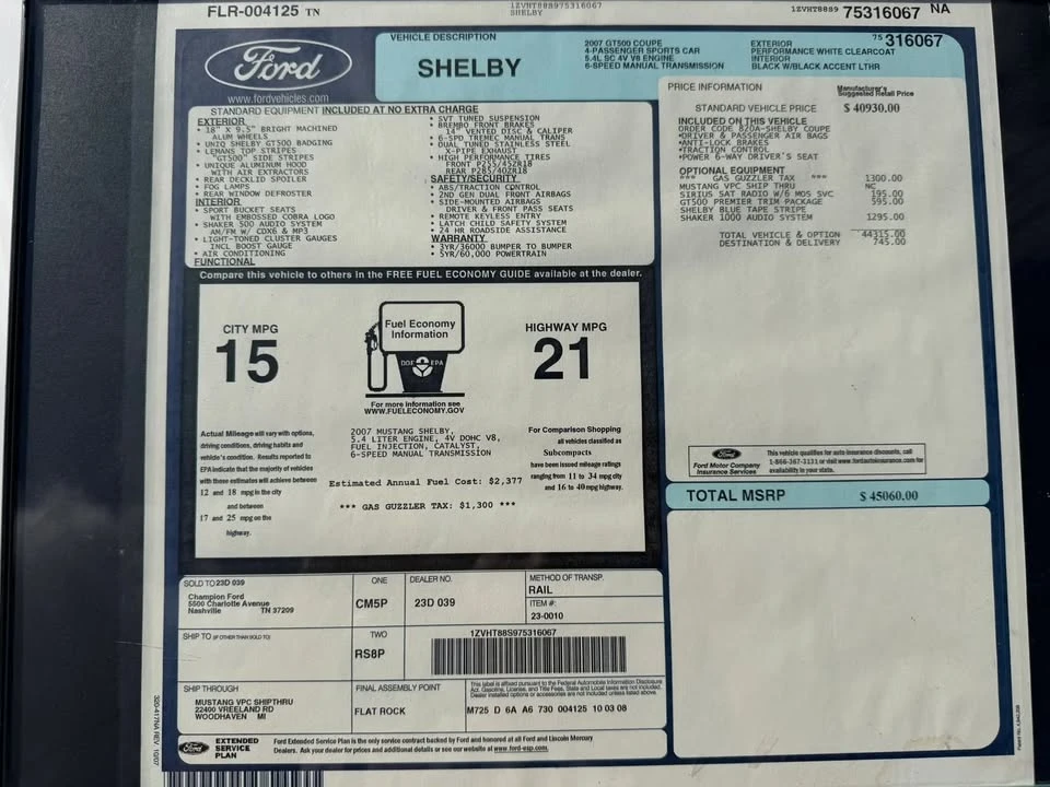 2007 Ford S197 Mustang - Image 14 of 20