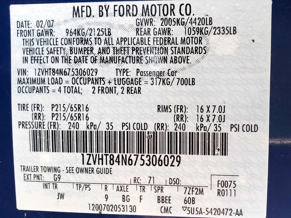 2007 Ford S197 Mustang - Image 6 of 19