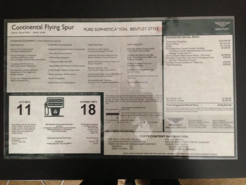2007 Bentley Continental Flying Spur - Image 23 of 28