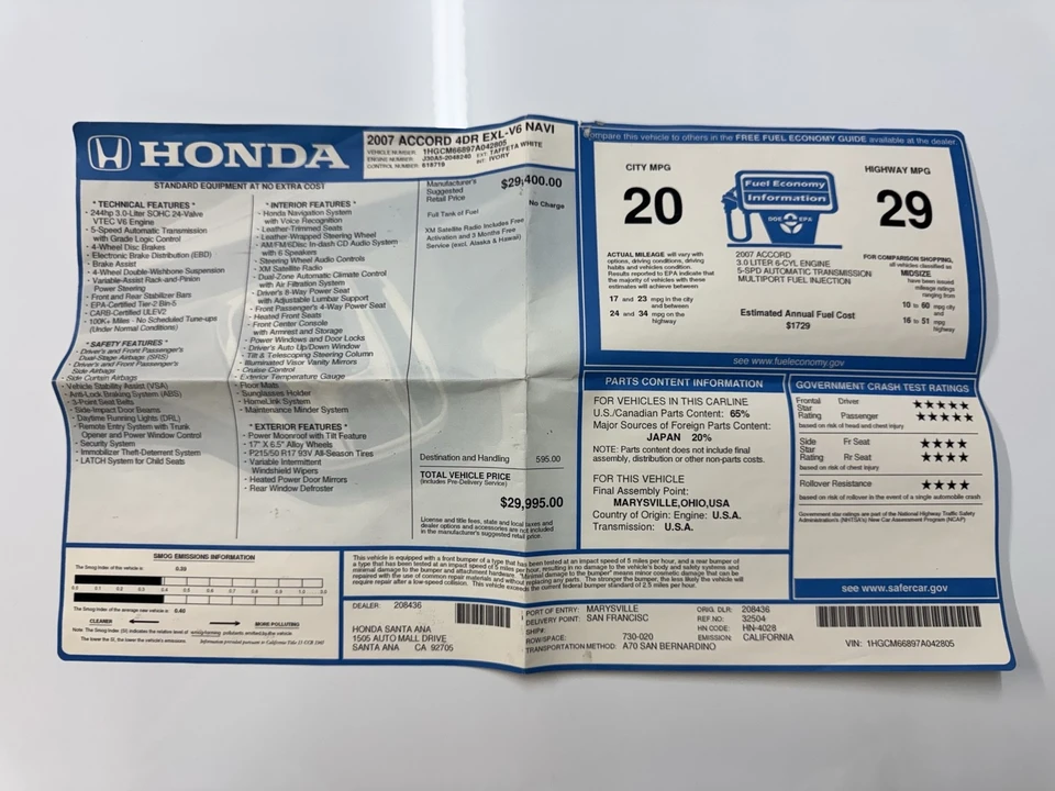 2007 Honda Accord 7th Gen - Image 20 of 20
