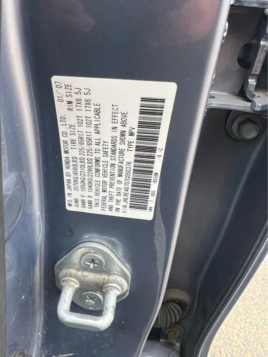 2007 Honda CR-V 3rd Gen - Image 10 of 13