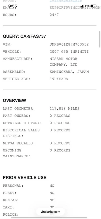 2007 Infiniti G35 4th Gen - Image 18 of 19